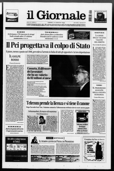 Il giornale del lunedi